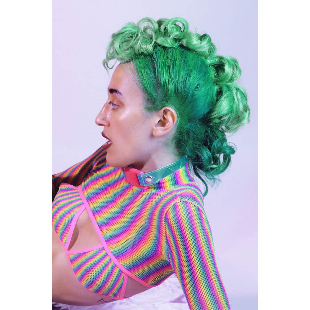 Leg Avenue - Rainbow Top, string and crop top set - Rainbow